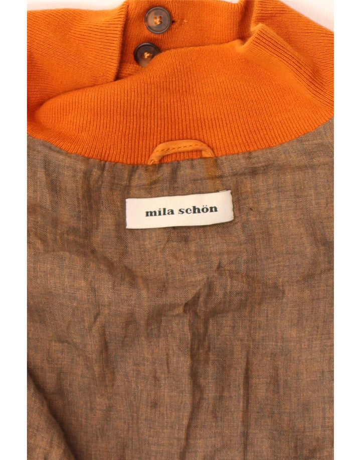 Mila Schon Herre Quiltet Gilet UK 38 Medium Orange