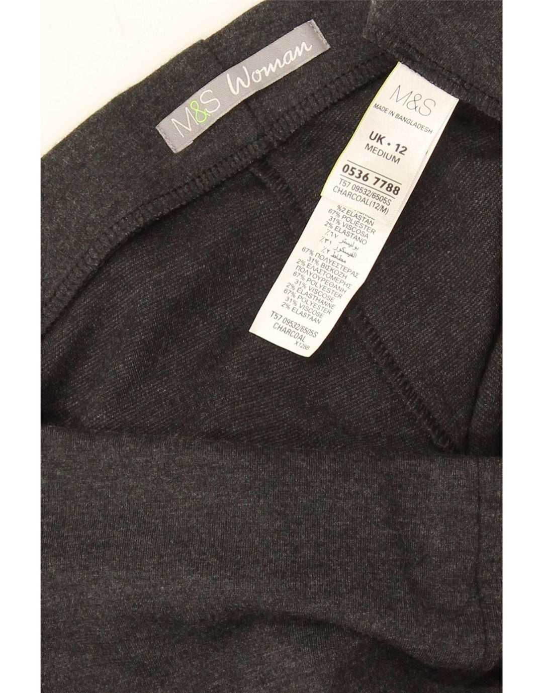 Marks & Spencer Lige fritidsbukser til kvinder UK 12 Medium W30 L28 Grå