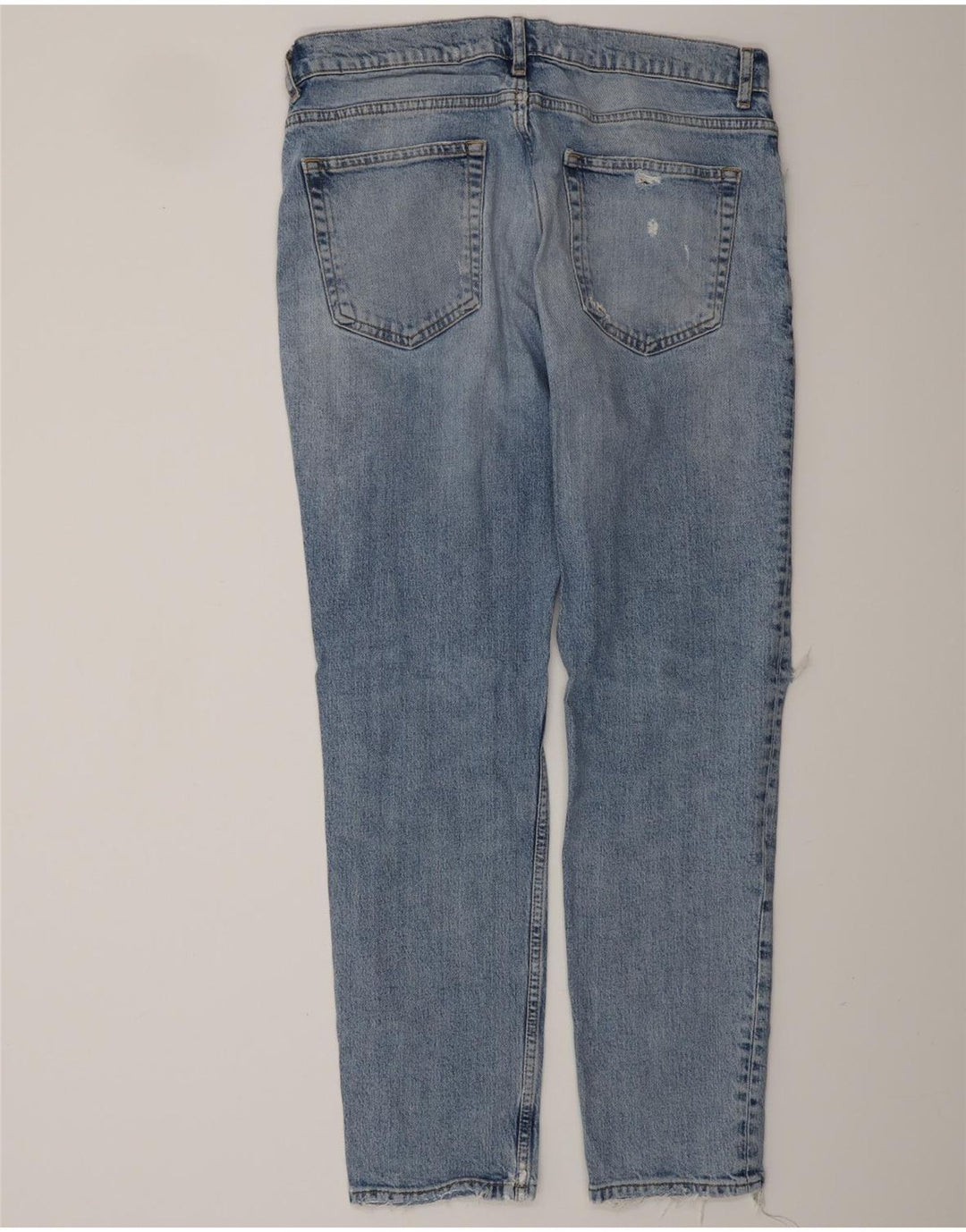 ZARA Distressed Slim Jeans til mænd EU 46 XL W36 L30 Blå