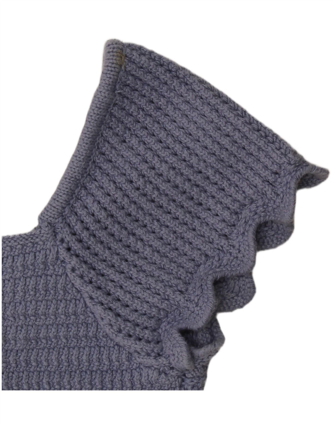 Zara Knit Crop Top UK 8 Small Blue