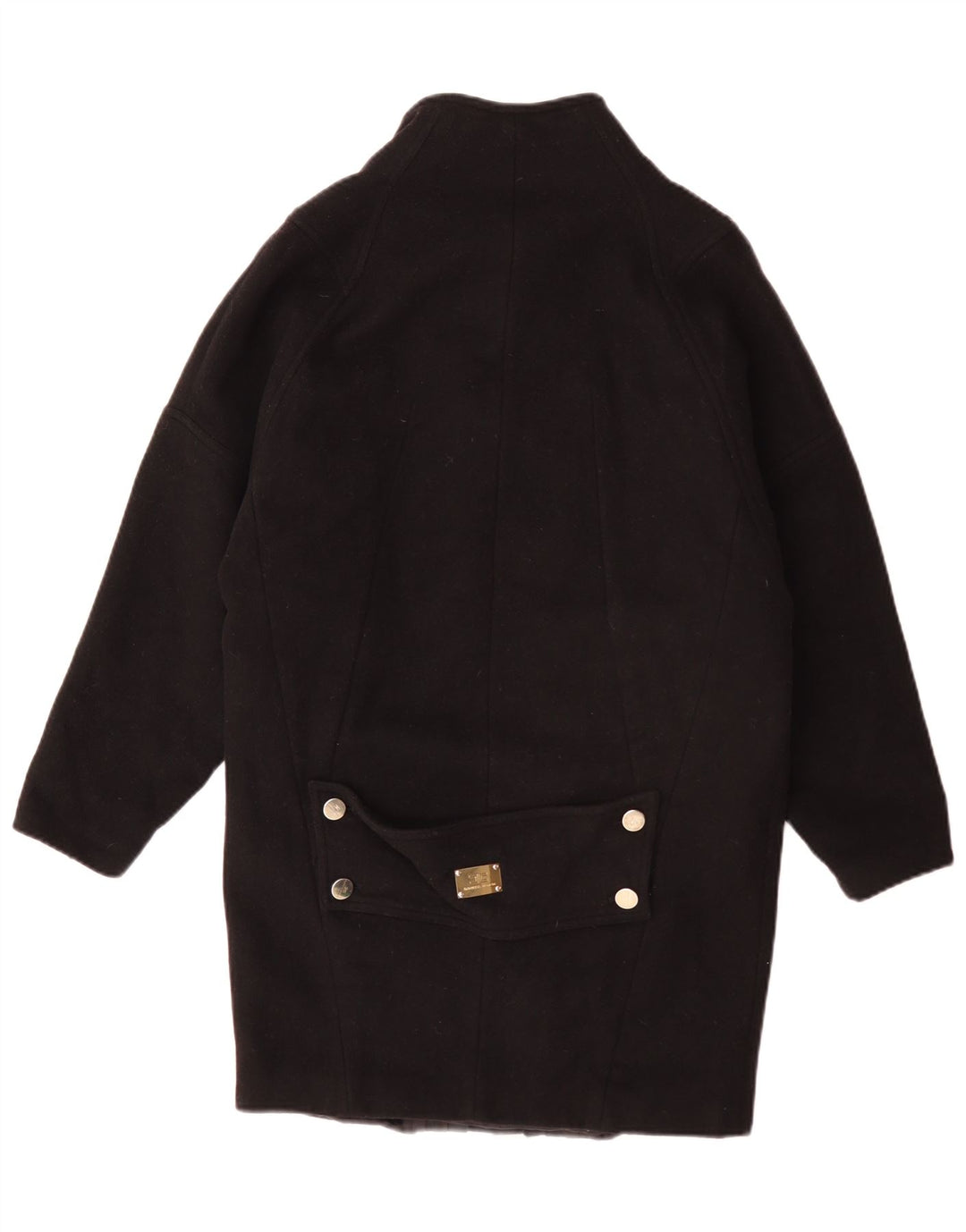Elisabetta Franchi Dame Oversized Overfrakke IT 40 Lille Sort
