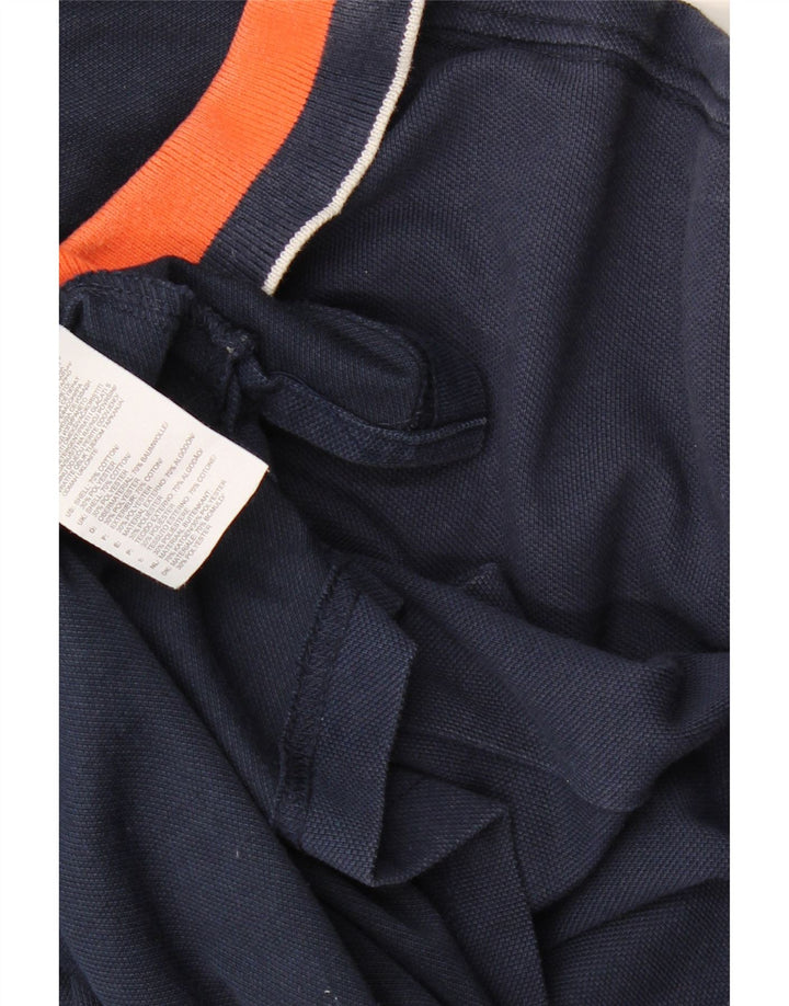 ADIDAS Poloskjorte til mænd 3XL Navyblå Colourblock Bomuld