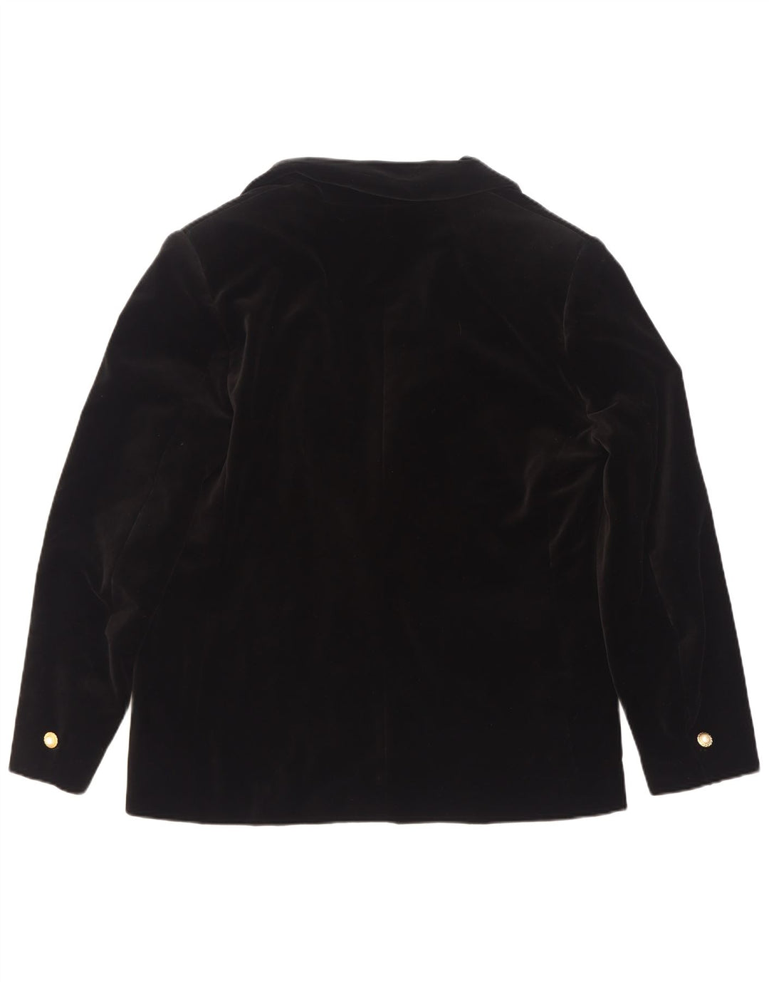 Vintage Dame 1 Knap Velvet Blazer Jacket IT 50 XL Sort Bomuld