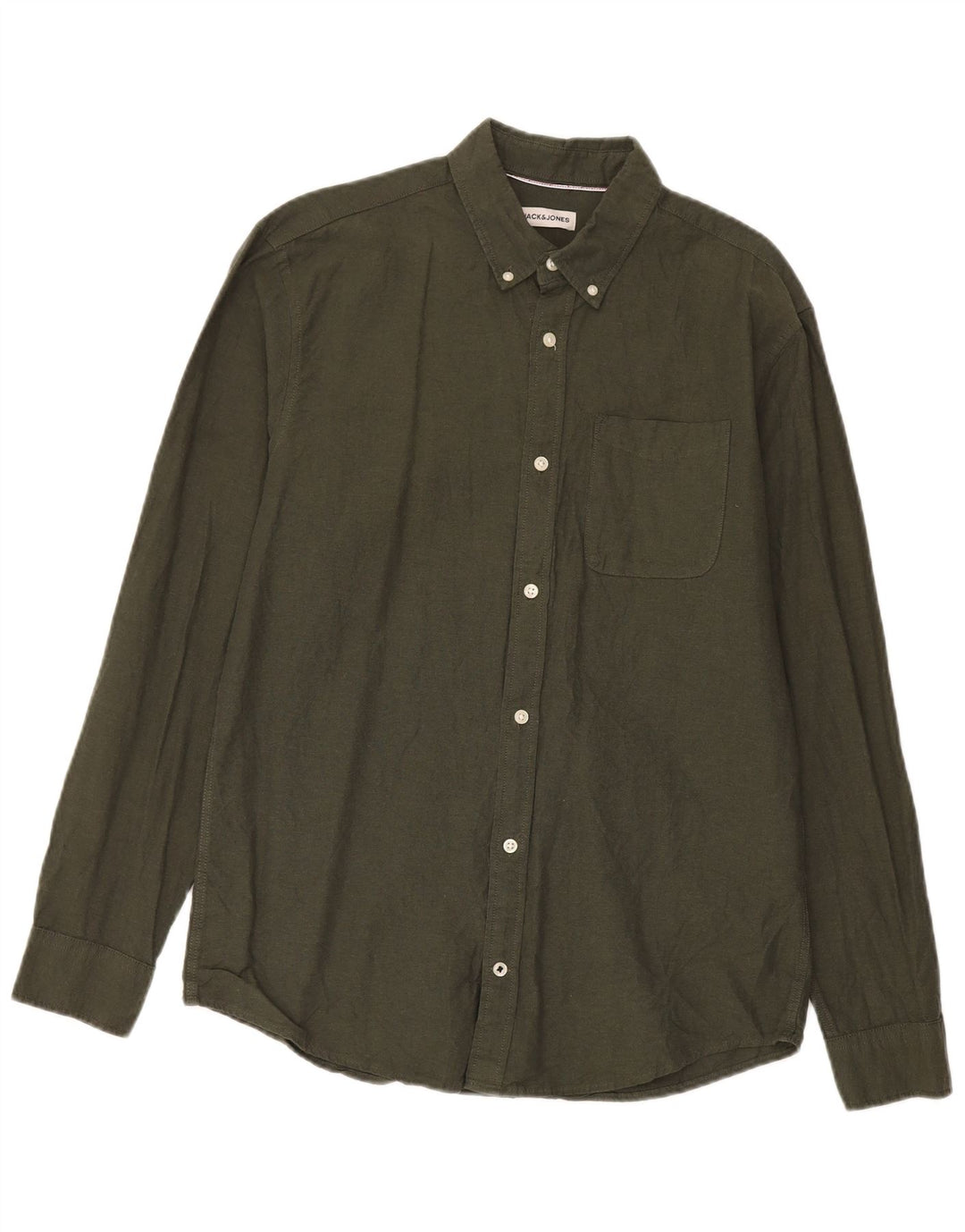 Jack & Jones Herreskjorte Stor Khaki Bomuld
