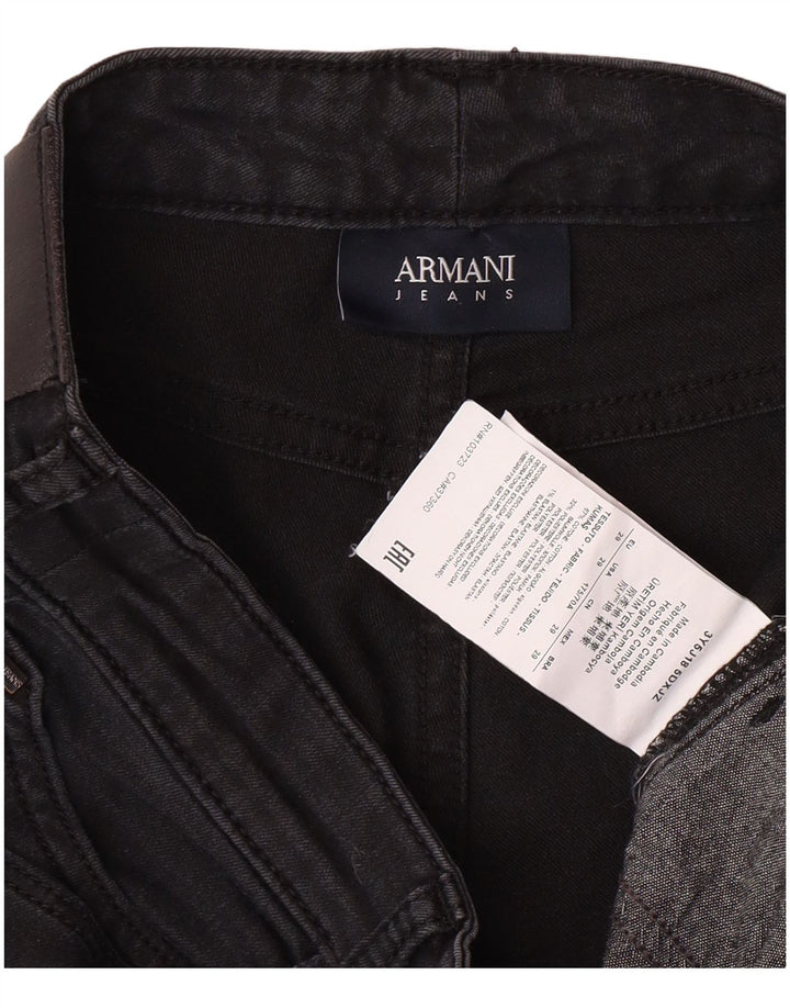 ARMANI koniske jeans til kvinder W29 L27 sort bomuld