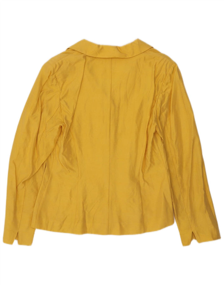 MOTIVI Dame 3 Button Blazer Jacket UK 10 Small Yellow