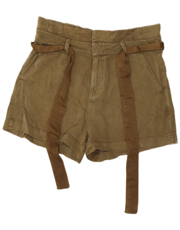 Guess Womens High Waist Hot Pants Large W34 Khaki