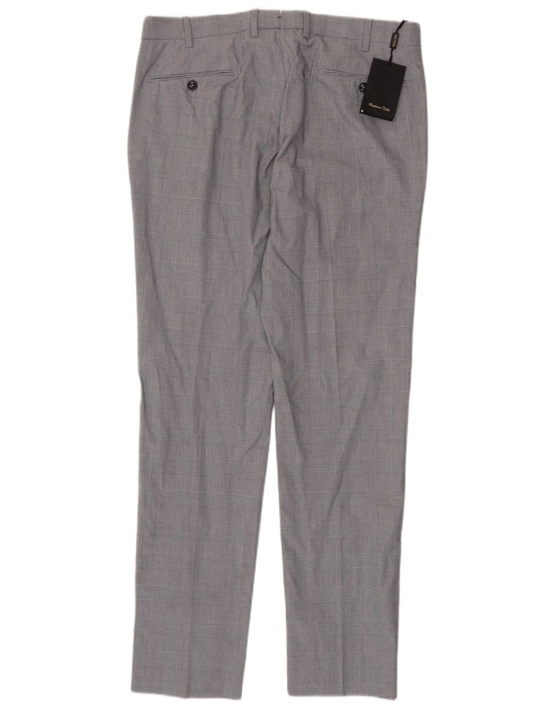 Massimo Dutti Herre Slim Suit Bukser EU 44 Large W34 L33 Grå Houndstooth