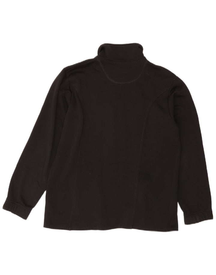 FILA Grafisk træningsdragt topjakke til kvinder UK 14 Medium Sort Polyester