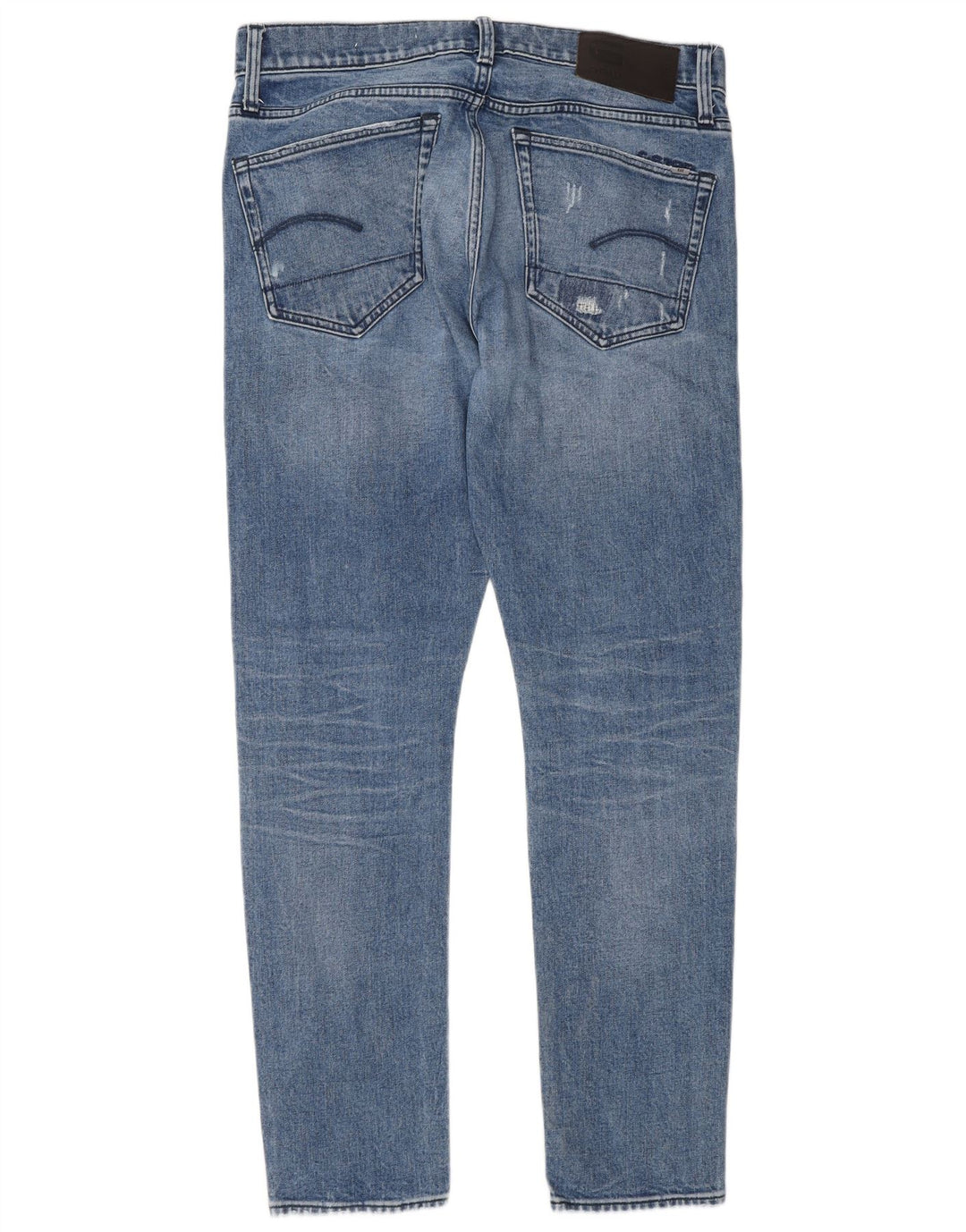 G-Star Herre 3301 Distressed Slim Jeans W33 L32 Blå Bomuld