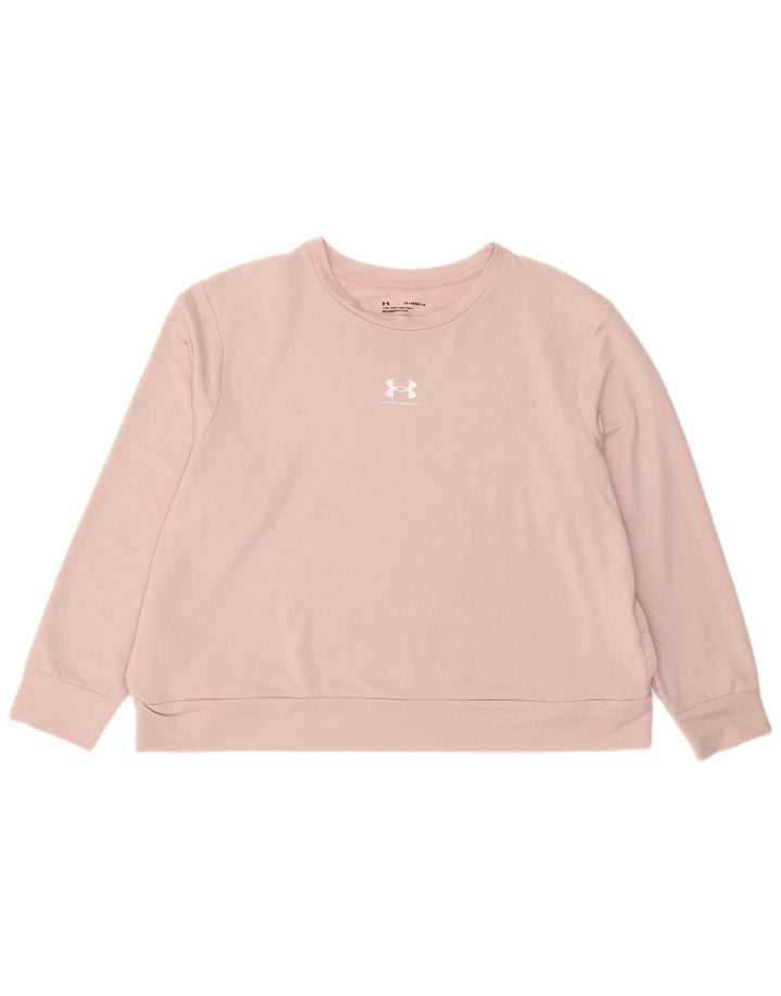 Under Armour Dame Grafisk Oversized Sweatshirt Jumper UK 18 XL Pink