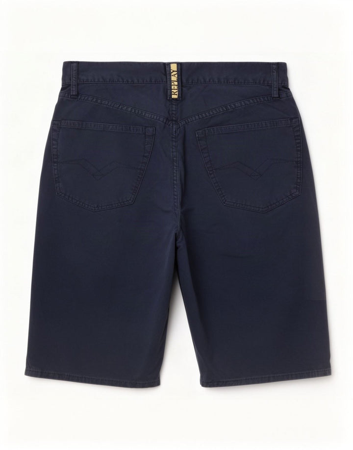 Replay Herre Casual Shorts Medium W32 Marineblå Bomuld