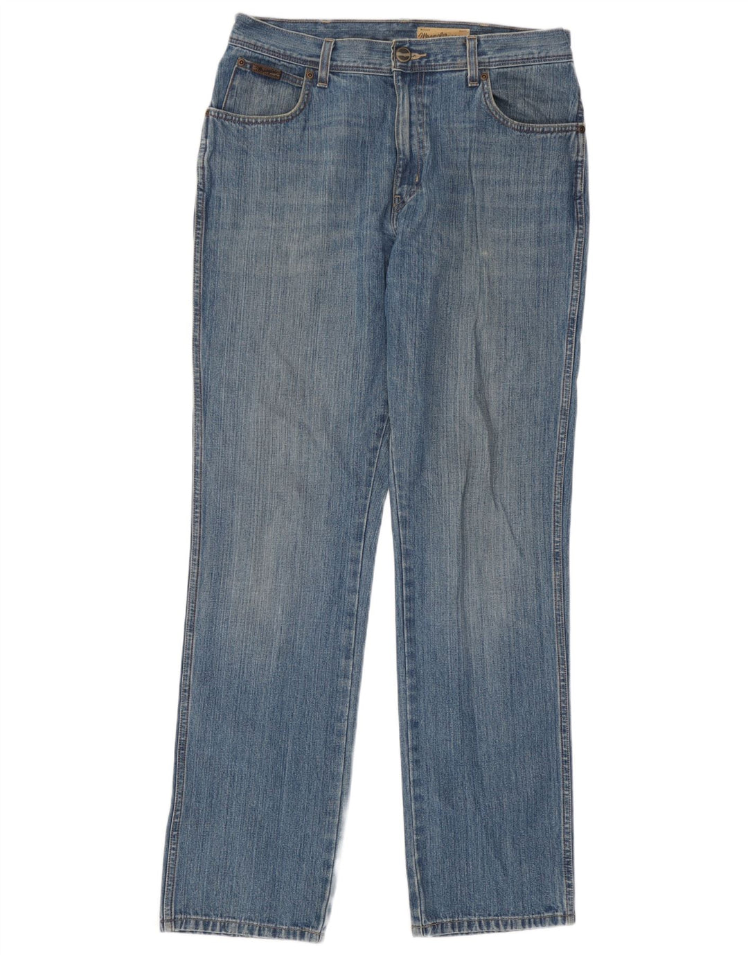Wrangler Herre Texas Straight Jeans W34 L34 Blå Bomuld