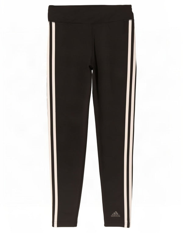 Adidas Womens Leggings UK 4/6 XS Black Cotton Sports
