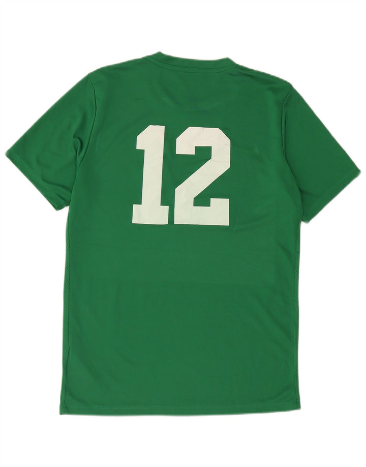 Nike Herre Dri Fit grafisk T-shirt top mellemgrøn polyester