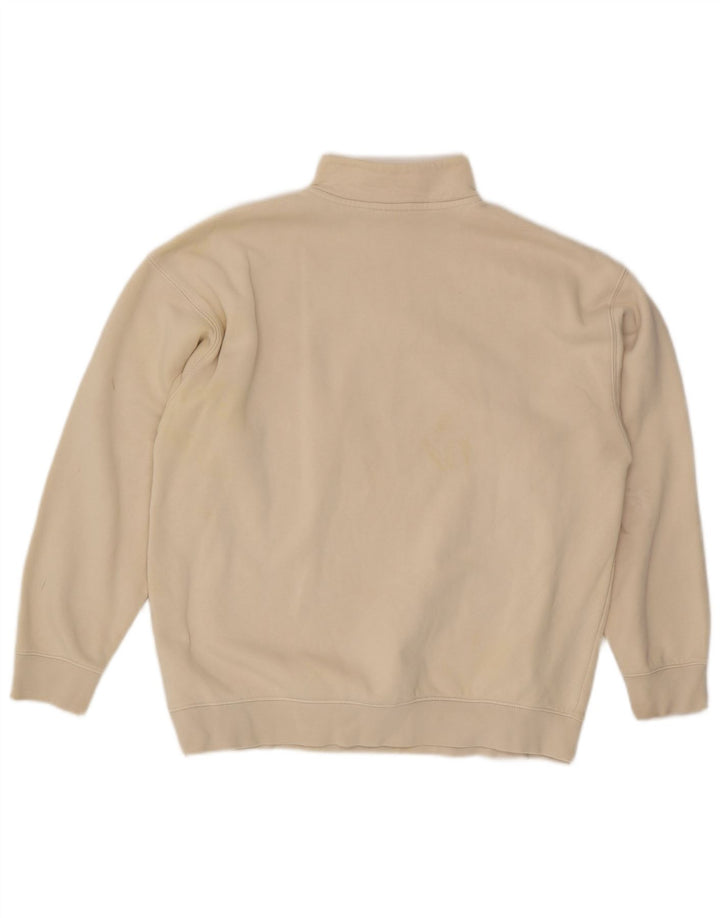 Adidas Dame Oversized Grafisk Sweatshirt Jumper UK 12 Medium Beige