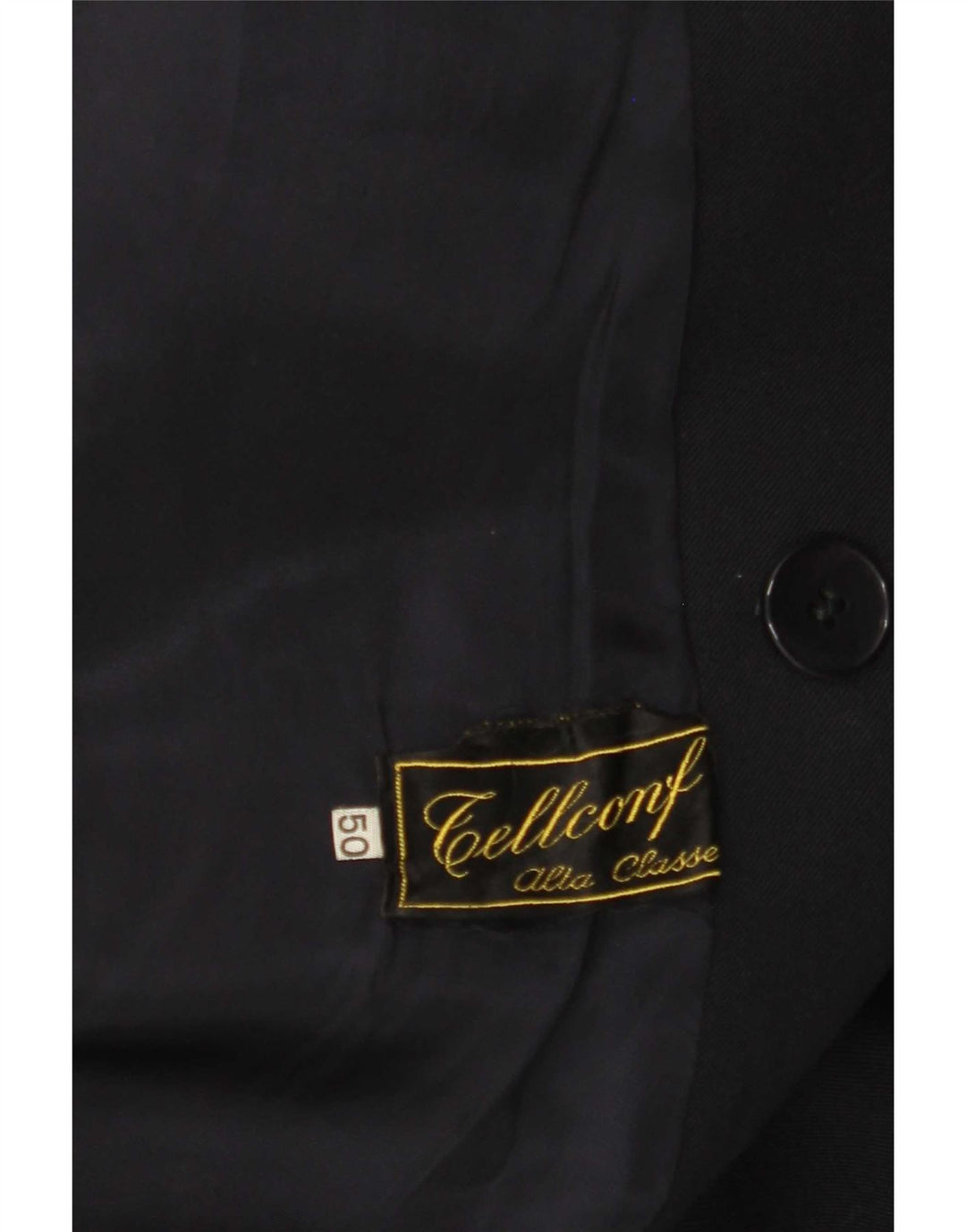 Vintage herre dobbeltradet frakke IT 50 Large Navy Blue