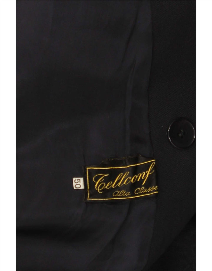 Vintage herre dobbeltradet frakke IT 50 Large Navy Blue