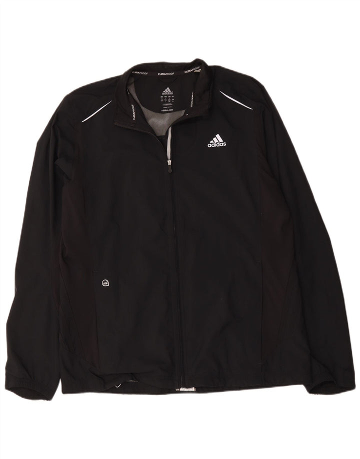 ADIDAS Herre Clima Proof Regnjakke UK 40 Stor Sort Polyester