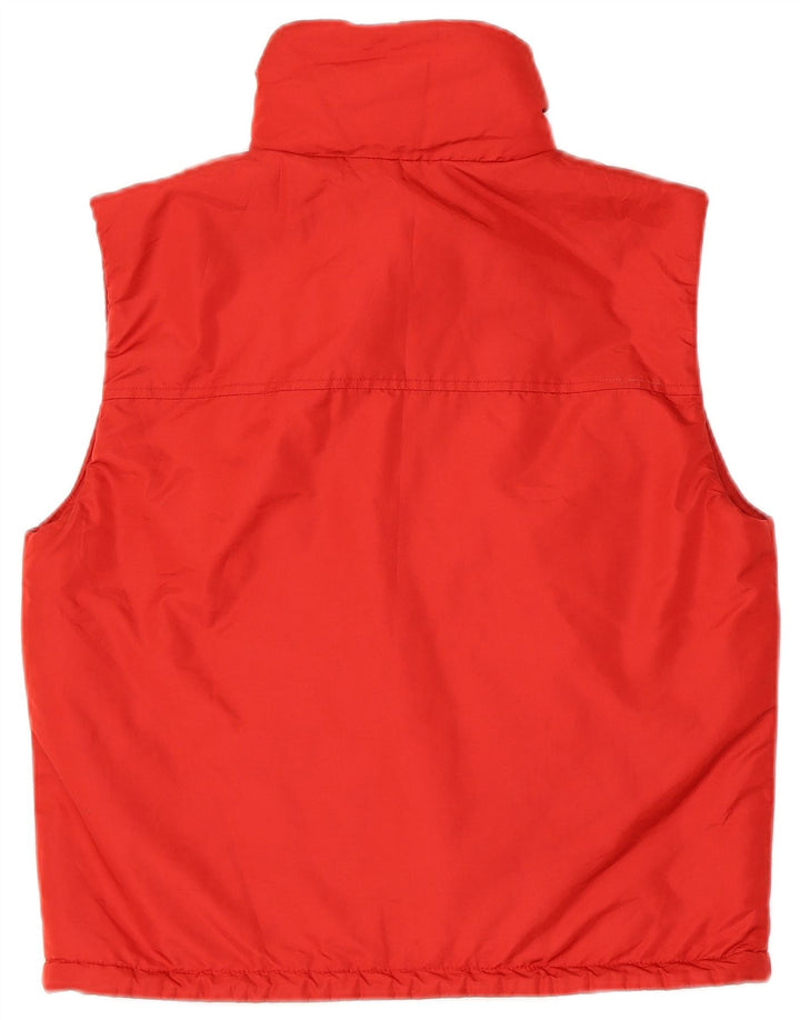 ELLESSE Dame Oversized Polstret Gilet UK 10 Lille Rød
