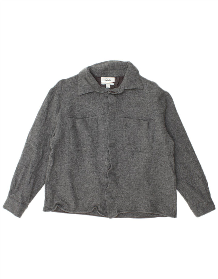 Cos Dame Relaxed Fit Lumberjack Flanel Shirt UK 14 Medium Grey