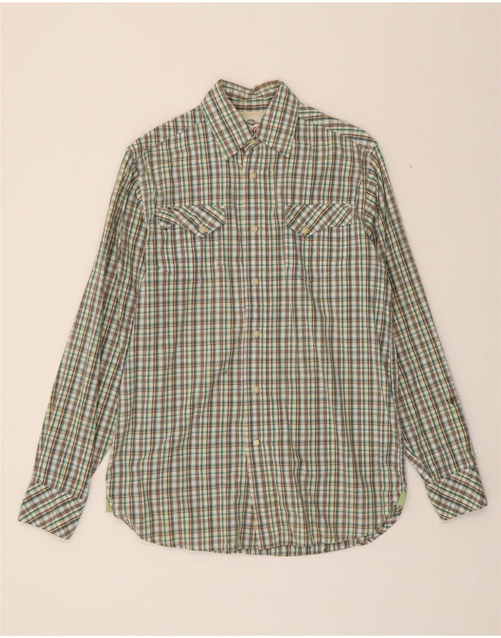 WRANGLER Mens Shirt Small Green Check Cotton Vintage Wrangler and Second-Hand Wrangler from Messina Hembry 
