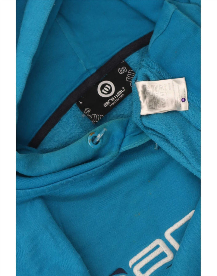 Animal Herre Grafisk Hoodie Jumper Stor Blå Polyester