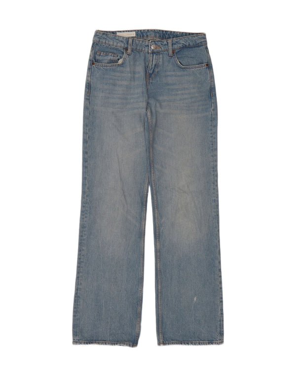 Zara Dame Straight Jeans EU 36 XS W26 L34 Blå Bomuld