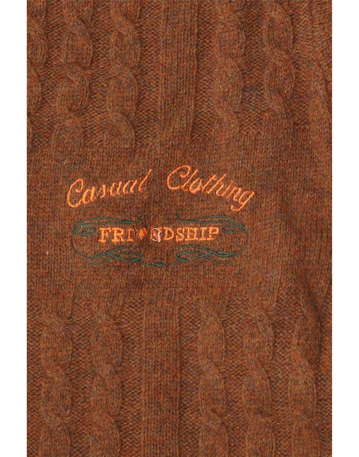 Vintage herre cardigan sweater XL brun
