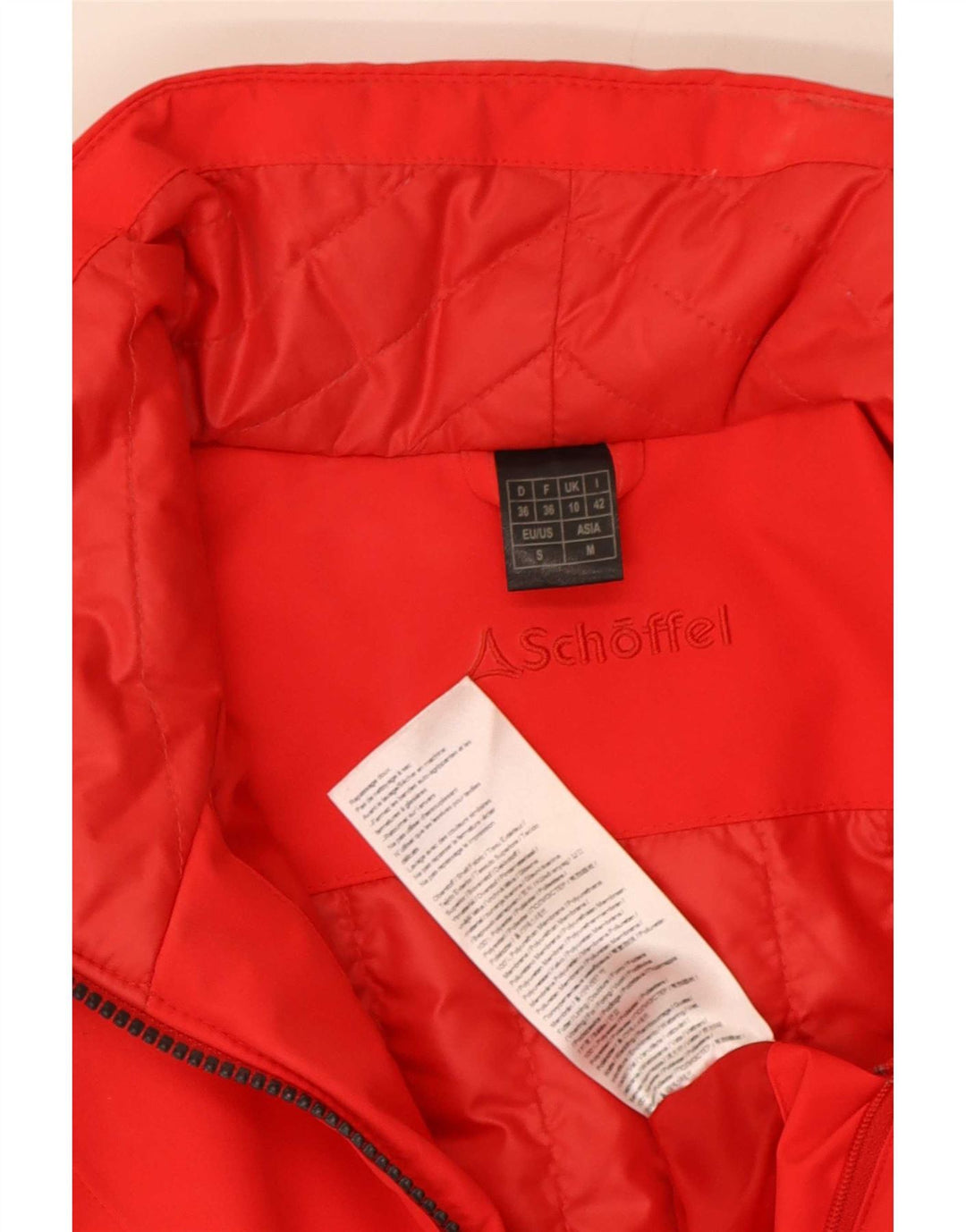 Schoffel Womens Bomber Jacket UK 10 Small Red Polyester