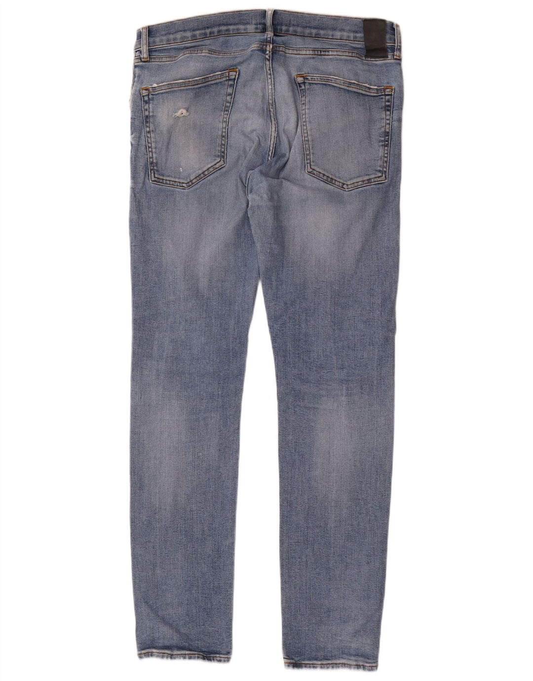 Zara Herre Distressed Slim Jeans EU 46 XL W36 L33 Blå