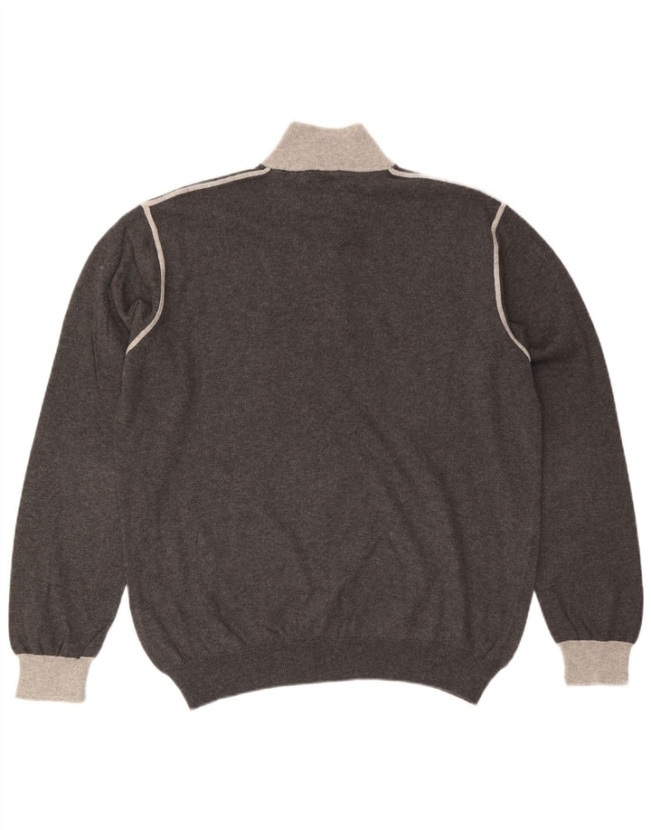 MARLBORO CLASSICS Sweater med lynlås til mænd 2XL grå bomuld