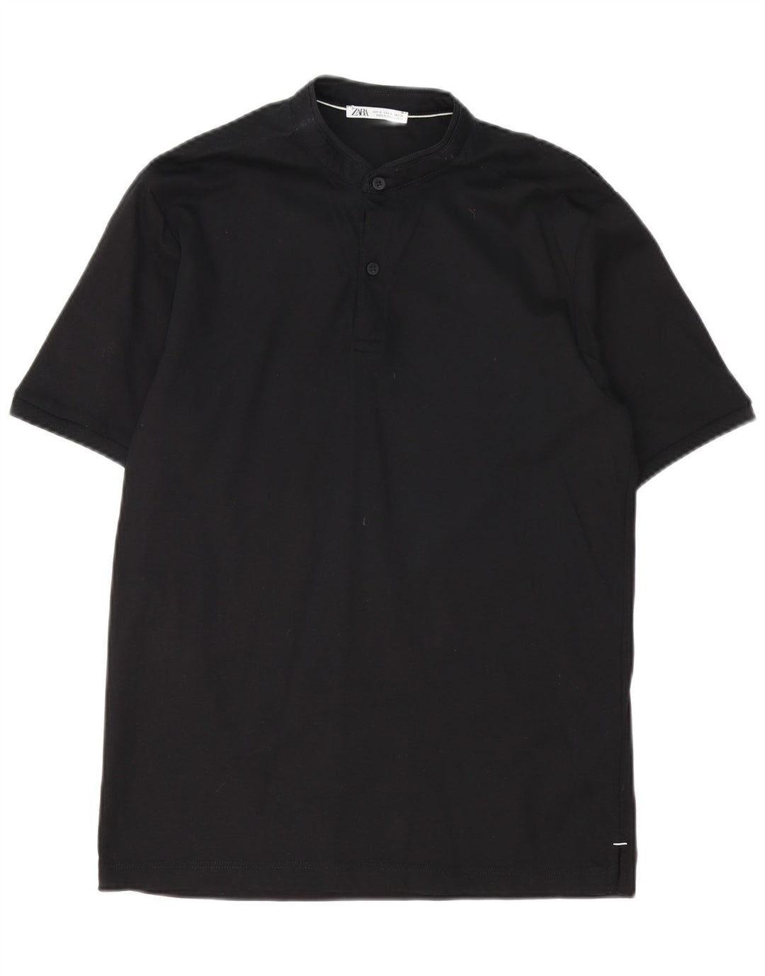 Zara herre polo shirt lille sort bomuld