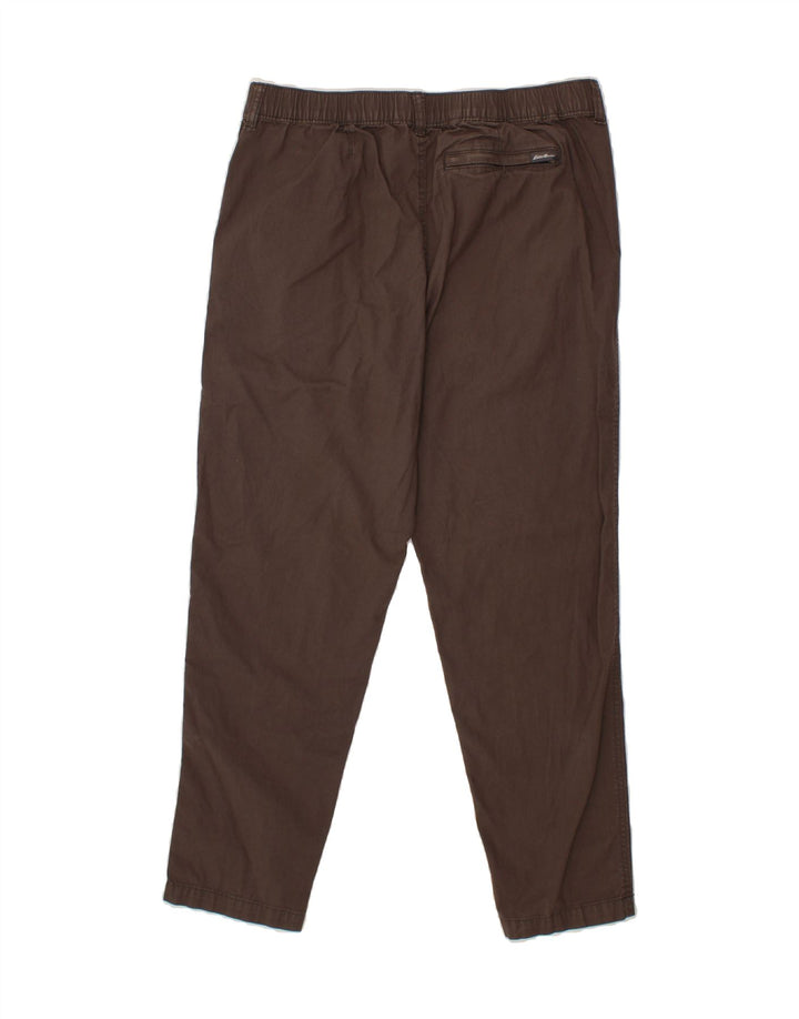 EDDIE BAUER Mens Slim Chino Trousers W36 L30 Brown Cotton Vintage Eddie Bauer and Second-Hand Eddie Bauer from Messina Hembry 