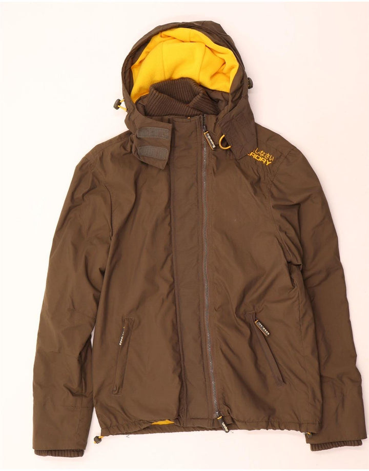 Superdry Graphic Windbreaker Jacket til kvinder UK 16 Large Brown