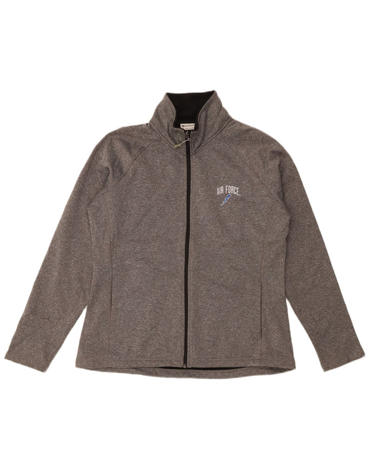 Champion Womens træningsdragt Topjakke UK 16 Large Grå Flecked Polyester
