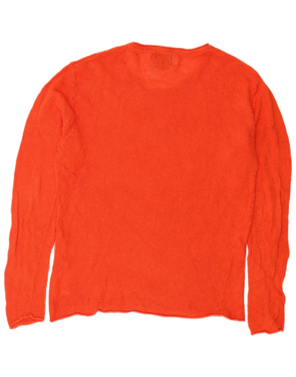 Jack & Jones Herre Crew Neck Jumper Sweater Large Orange Linen