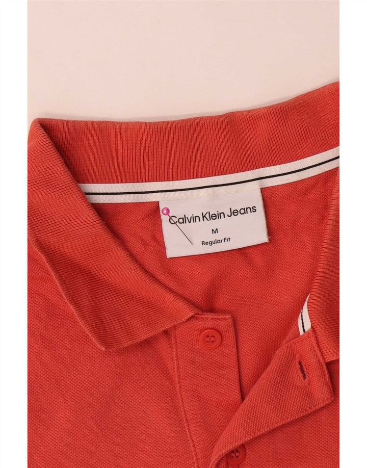 Calvin Klein Jeans Herre Regular Fit Polo Shirt Medium Orange Bomuld