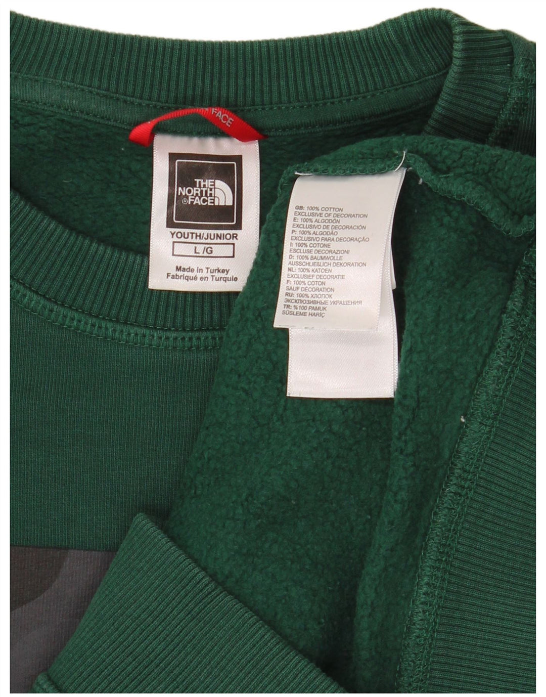 THE NORTH FACE Drenge Grafisk Sweatshirt Jumper 11-12 År Stor Grøn