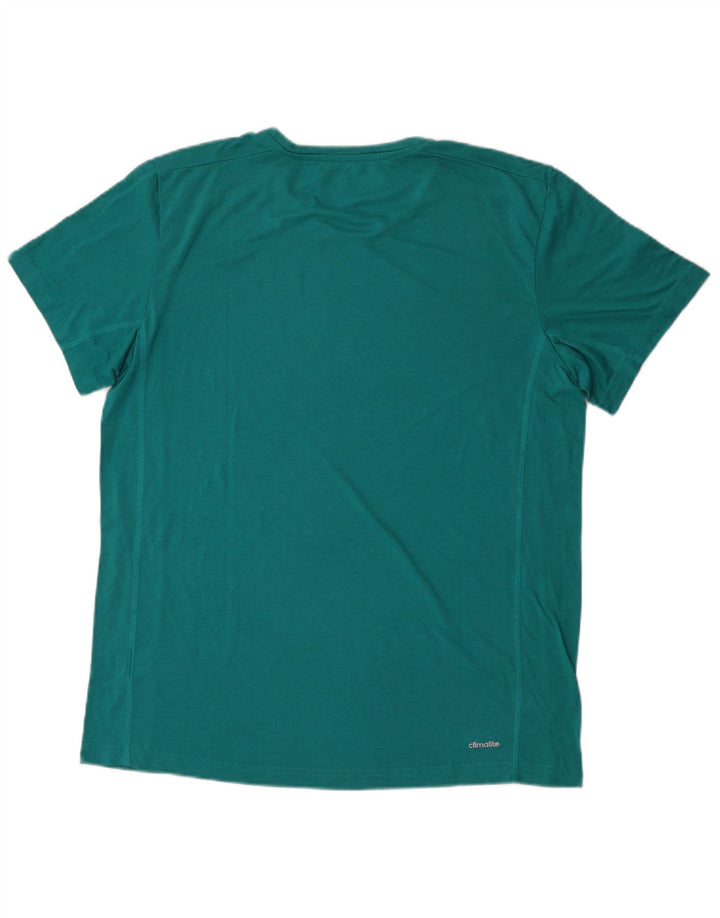 Adidas Herre Climalite T-Shirt Top XL Blå Polyester