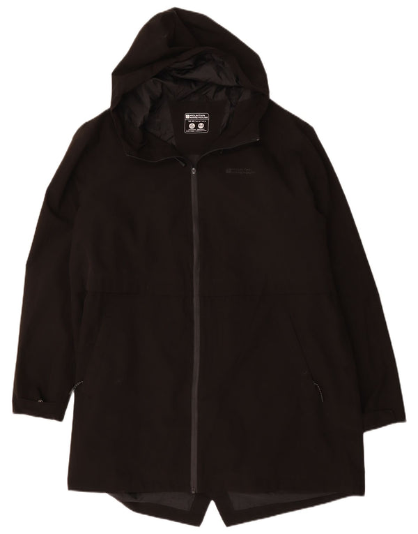 Mountain Warehouse Dame Regnfrakke med hætte UK 20 2XL Sort Polyester
