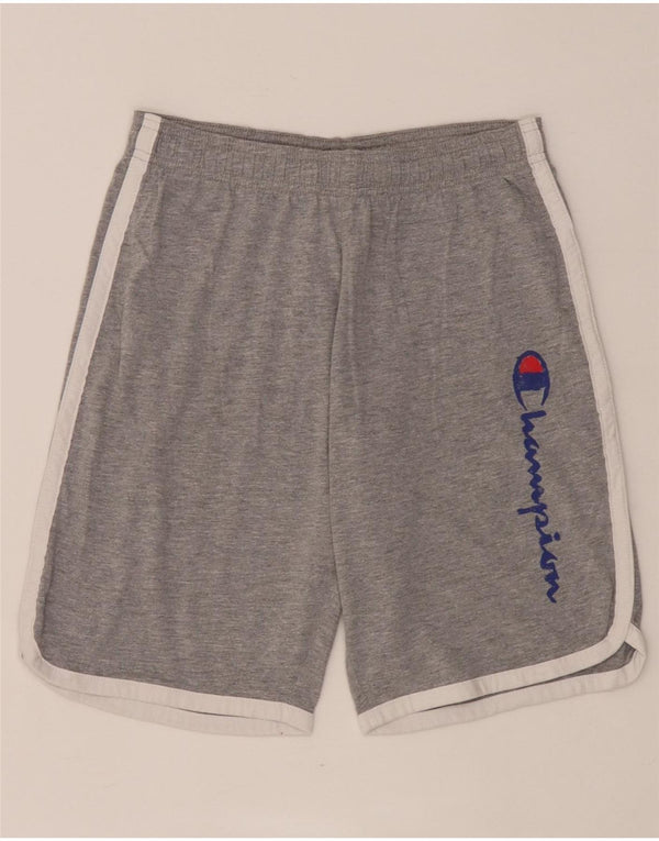 Champion piger grafiske sportsshorts 11-12 år Stor grå farveblok
