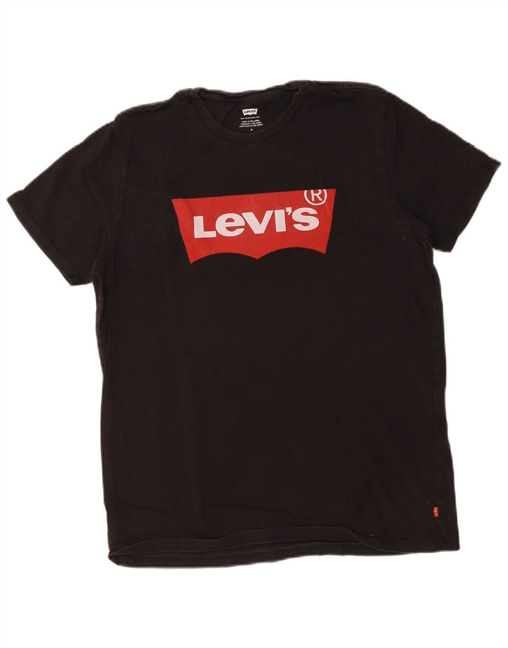 Levi's Herre grafisk T-shirt top mellem sort bomuld