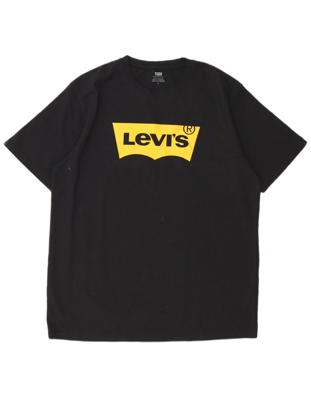 LEVI'S Herre grafisk T-shirt Top XL Sort bomuld