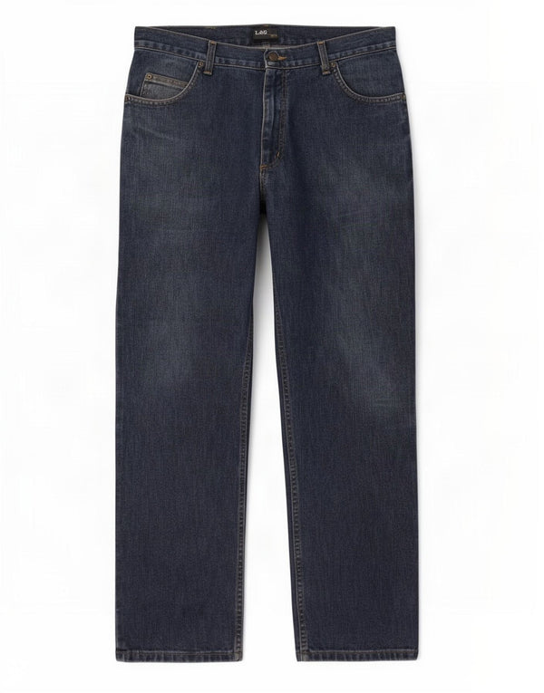 Lee Mens Brooklyn Straight Jeans W36 L30 Blå Bomuld