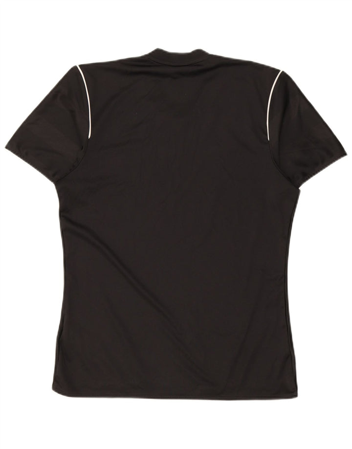 ADIDAS Herre Climalite grafisk T-shirt top lille sort stribet polyester
