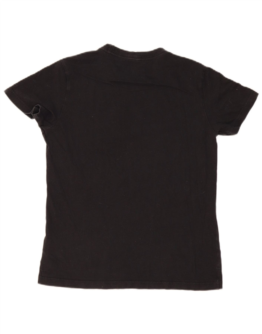 ADIDAS Grafisk T-shirt top til kvinder UK 12/14 Medium Sort bomuld