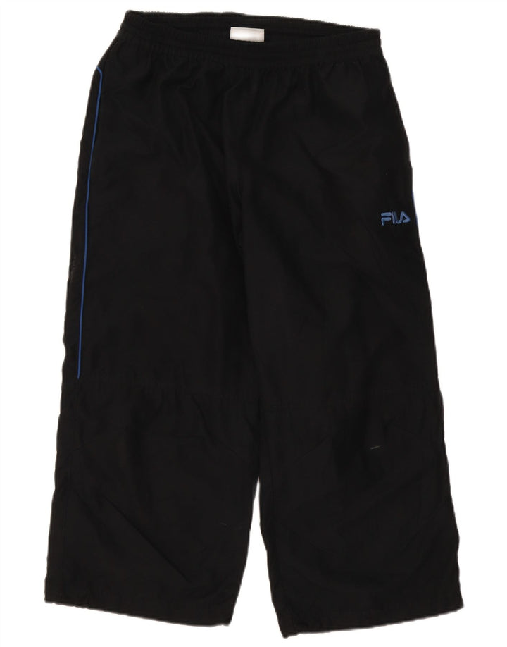 Fila Dame Capri Træningsdragt Bukser UK 14 Large Sort Polyester