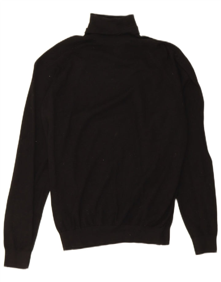 Zara Dame Rullehals Sweater UK 10 Lille Sort
