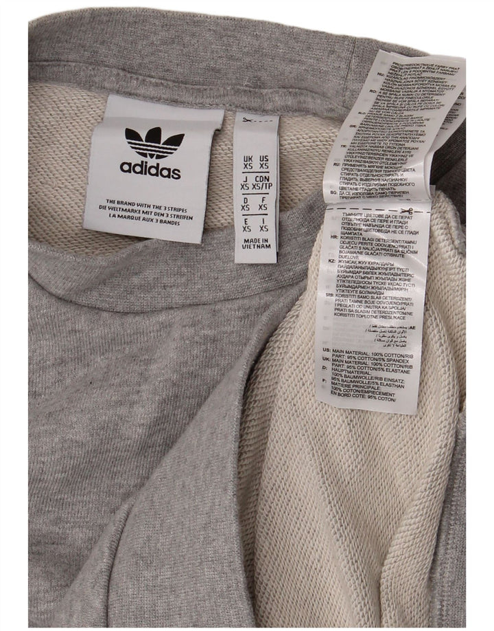 ADIDAS grafisk sweatshirt til mænd XS Grå bomuld